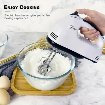 Handgehaltener elektrischer Schneebesen, automatischer Haushaltsmixer, handgehaltener Lebensmittel-, Kuchen