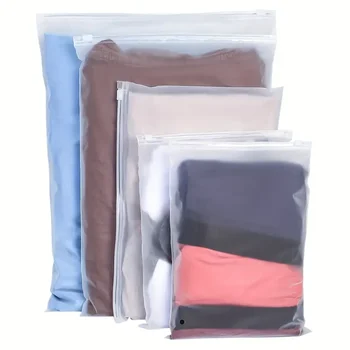 Frosted Kunststoff Verpackung Tasche Reise Lagerung Tasche Wasserdichte Tasche Zipper Lock (10 Stück)