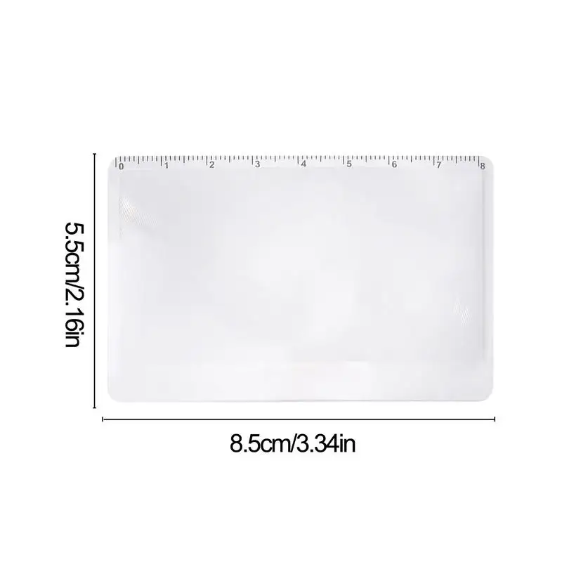 Brieftasche Lupe Karte 3X Mini Lupe Lineal Tasche Lupe zum – Bild 6