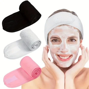 Verstellbares, breites Damen-Stirnband - tolles Kosmetikzubehör für Yoga, Sport, Spa, Bad, Dusche, Make-up