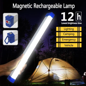 LED wiederaufladbare Lampenröhre USB 5V Notlicht Camping magnetische tragbare Beleuchtung Nachtmarkt