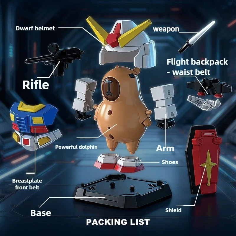 Kreatives Capybara-Roboter-Mecha-Bausatz-Modell – Bild 3