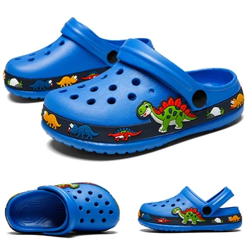 Kinder-Clogs Gartenschuhe Jungen Mädchen Einhorn Dinosaurier Strand Flache Sandalen Hausschuhe Kinder-Sandalen