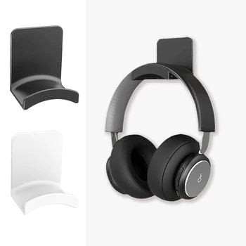 Universeller Kopfhörerständer, selbstklebender Kunststoff-Wandhalter, Headset-Halterung unter dem