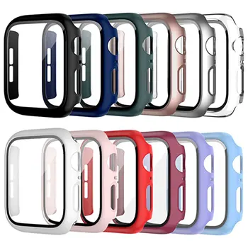 Hülle für Apple Watch Band 44mm 40mm 42mm 38mm 40 44mm 9 8 7 6 SE 5 4 3 Displayschutzfolie PC Bumper iWatch