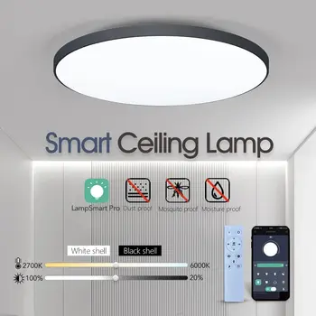 Smart LED Decken leuchte 36W 50W 220V dimmbare moderne LED Decken leuchten mit App Fernbedienung