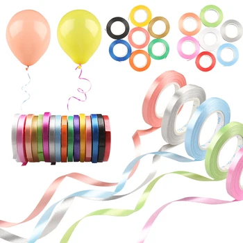 10 Meter/Rolle Ballonband Geburtstag Party Dekoration Lieferungen Hochzeit Zubehör DIY 5mm Ballonseil Satin