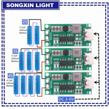 Mehrzellen 2S 3S 4S Typ-C bis 8,4 V 12,6 V 16,8 V Step-Up Boost LiPo Polymer Li-Ion Ladegerät 7,4 V 11,1 V