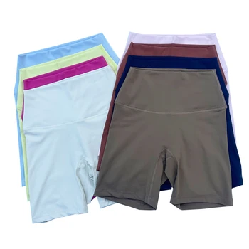 Frauen Sport Biker Shorts Frauen Nackt Gefühl Hohe Taille Yoga Shorts Push-Up Fitness Leggings Bauch-steuer
