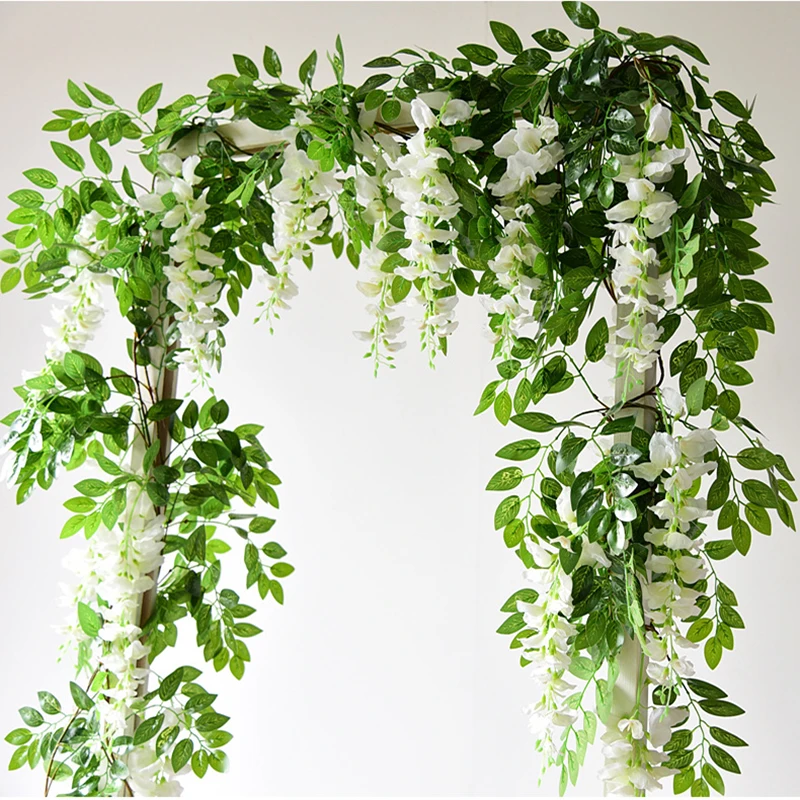 7ft 2m Blumenschnur Künstliche Glyzinienranke Girlande – Bild 4