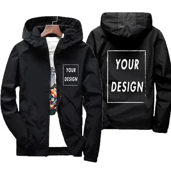 Benutzerdefinierte Marke Logo Herbst Jacke Männer Wasserdichte Warme Windjacke Casual Kleidung Große Größe 7Xl