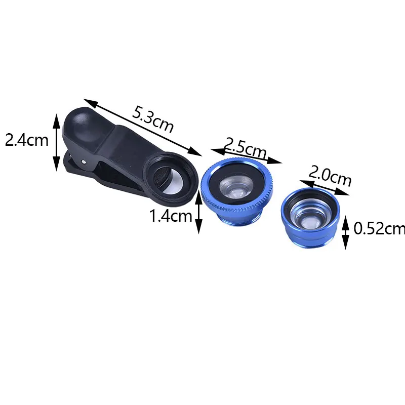 1 Set 3In1 Handy Fisch Auge + Weitwinkel + Makro Leichte – Bild 6