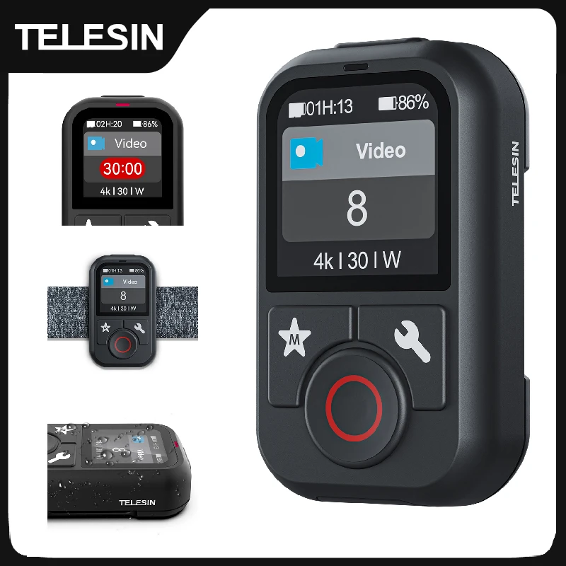 TELESIN Wasserdichte Bluetooth-Fernbedienung für GoPro Hero