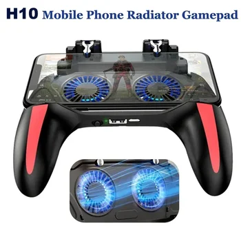 H10 4-Finger-Handy-Spielgriff mit Kühler, Zielschießen, Gamepad, Joystick-Controller für iOS, Android
