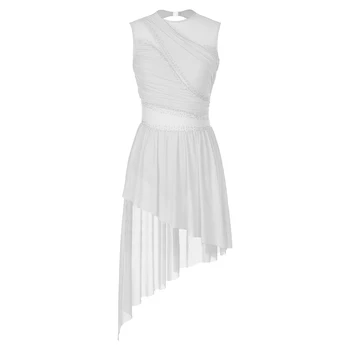 Frauen Chiffon Ballett Kleid Gymnastik Trikot Tanz Eiskunstlauf Tanz Performance Zeitgenössisches Kleid