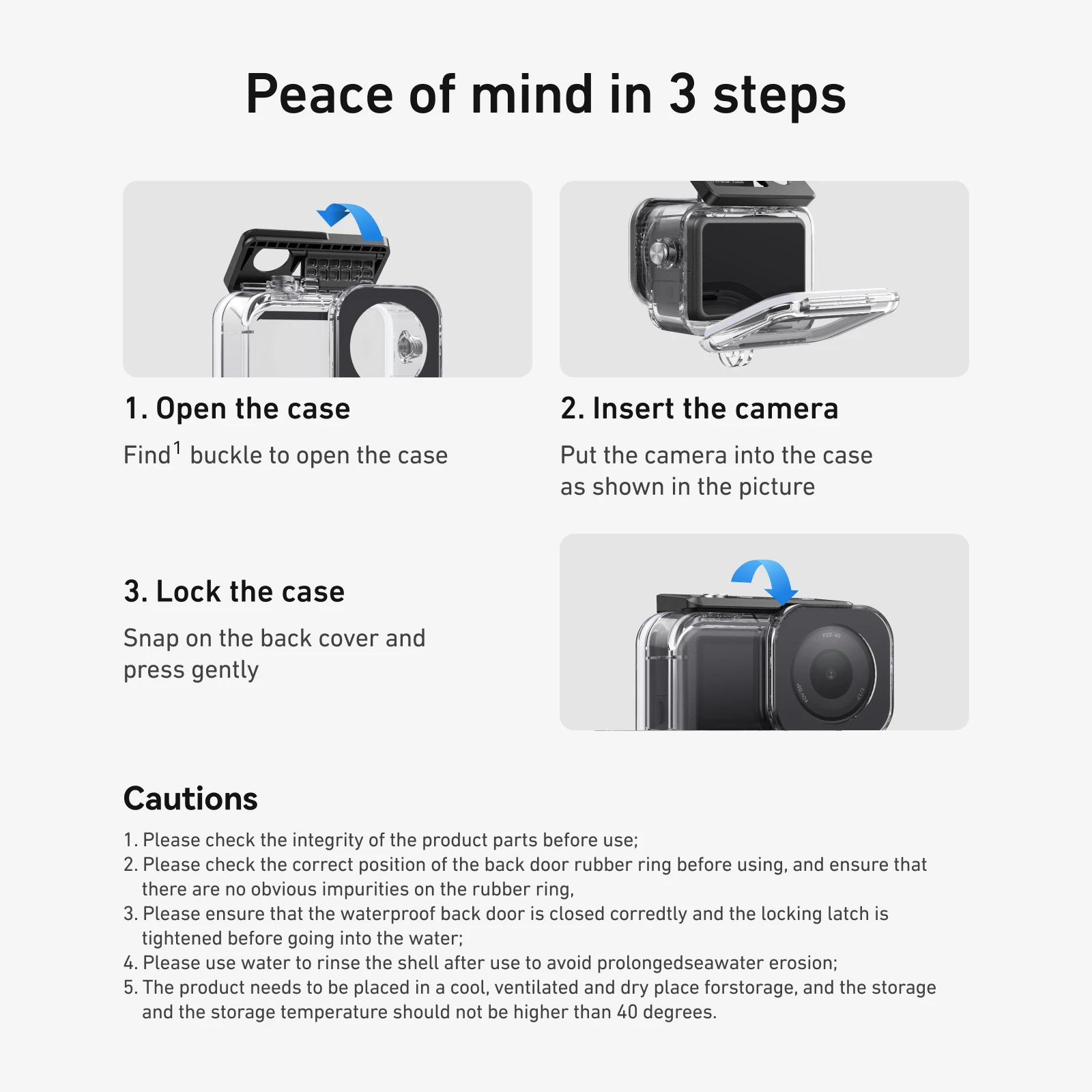 TELESIN Wasserdichtes Gehäuse für DJI OSMO Action 6 – Bild 5