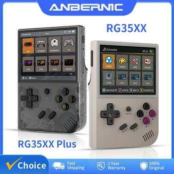 ANBERNIC RG35XX Plus/RG35XX Retro-Handheld-Spielekonsole, 3,5 Zoll IPS-Bildschirm, Linux, tragbarer