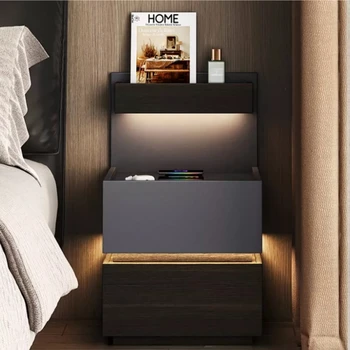 Bauhaus Luxus-Nachttisch im Hotel-Design, Moderner Kaffeetisch mit Stauraum, Mesitas De Noche