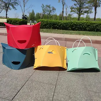 Leichter Klapphocker aus Kunststoff, tragbarer Outdoor-Stuhl, Campinghocker, Aufbewahrungshocker, Klappstuhl