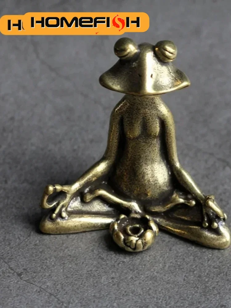 Retro Kupferwaren Räucherstäbchenhalter Zen Frosch Ornamente – Bild 3