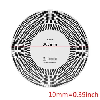 LP-Vinyl-Schallplatten-Plattenspieler, Phono, Drehzahlmesser, Kalibrierung, Stroboskop-Scheibe