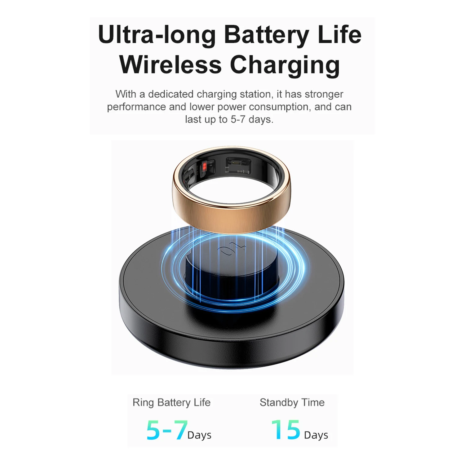 Uhoofit R10 Smart Ring mit Ladestation Männer Frauen – Bild 5