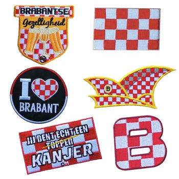 Karneval Tilburg Emblem Brbant Patches für Kleidung Eisen auf gestickten Näh applikationen Patch 013 Abzeichen