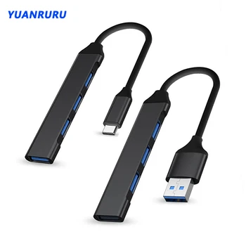 USB 3.0 Hub mit 4 Anschlüssen, 5 Gbit/s, für PC