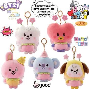 BT21 Chimmy Cooky Koya Shooky Tata Kreativer Anime-Schlüsselanhänger, niedlicher Cartoon-Rucksack-Anhänger
