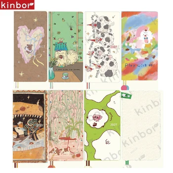 Kinbor 2027 Notizbuch-Agenda Wochenplaner 52g BaChuan Papier Taschen-Journal Planungsbuch Reiseaufzeichnungen