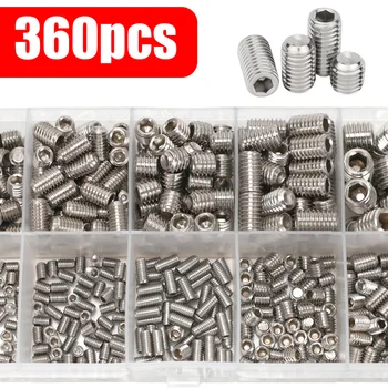 Edelstahl-Innensechskantschrauben-Set - M3/M4/M5/M6/M8 Innensechskantschrauben, Maschinenschrauben (360 Stück)