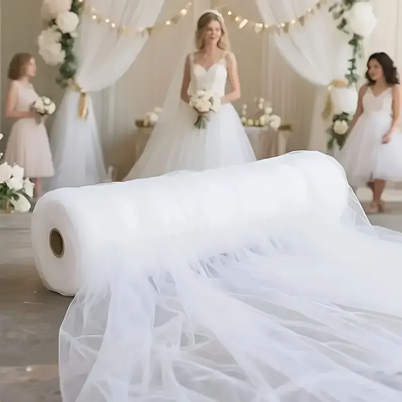 Tüll Stoff DIY Dekor Hochzeit Zubehör XMS Party Event Sheer – Bild 3