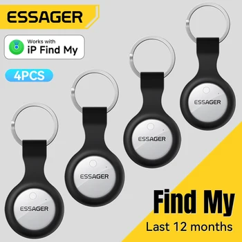 ESSAGER Sicherheit SmartTag Tracker mit IP Find My Bluetooth GPS Locator für iPhone Schlüssel Brieftasche