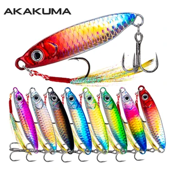 Metall-Angelköder 7g/10g/15g/20g/25g/30g Langsam sinkende Angeljigs mit 3D-Augen (8 Stück)