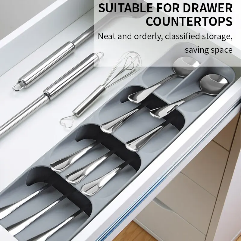 Küche Schublade Besteck Ablage Messer Halter Löffel Gabeln – Bild 4