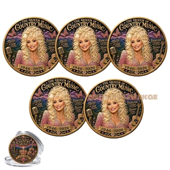 Dolly Memorial Münze 1946-2026, Gedenkmünze zur Erinnerung an die Königin der Country-Musik, beidseitig