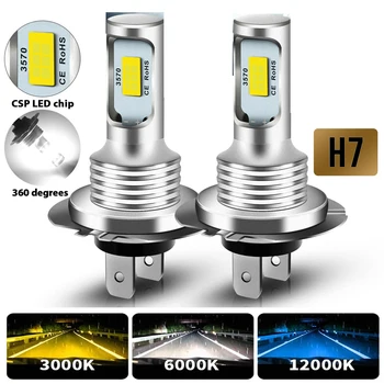 H7 H1 H8 H9 H11 9005 9006 Led-lampen HB3 HB4 CSP LED Super Helle Scheinwerfer DRL Lampe 6000 Karat (2 Stück)