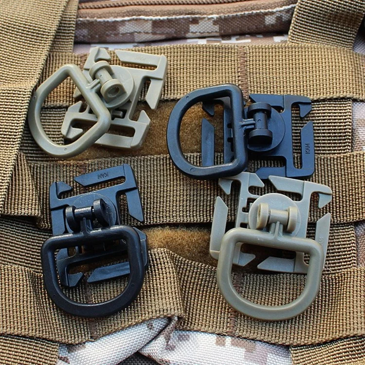 4 Stück 360 Rotation D-Ring Clips Taktische Tasche Zubehör – Bild 3