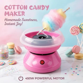 Kompakte 450W Zuckerwattemaschine für Kinder Heimgebrauch Elektrischer Zuckerwatte-Hersteller DIY