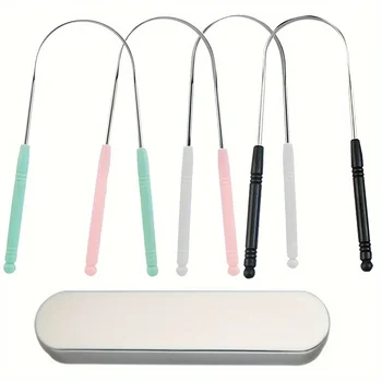 Edelstahl Zunge Schaber Oral Zunge Reiniger Pinsel Zunge Zahnbürste Oral Hygiene Zunge Schaber