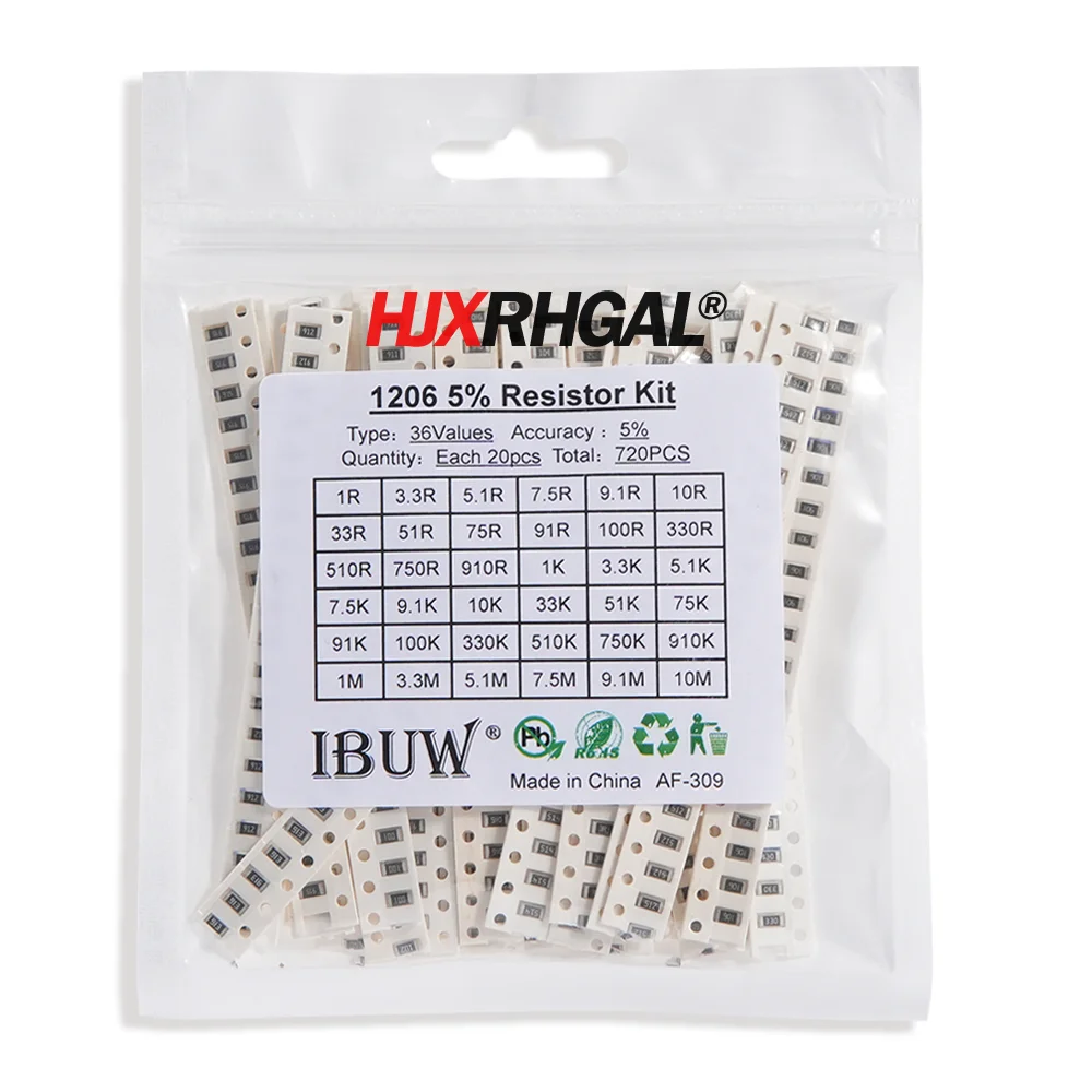 4000PCS 0402 SMD Widerstand Kit Assorted Kit 10ohm-1M ohm 5% – Bild 3