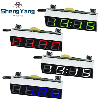 TZT 1/2/5PCS 3 In 1 LED RX8025T Digitaluhr Temperatur Spannung Modul DIY Zeit/Thermometer/Voltmeter DC 5-30V