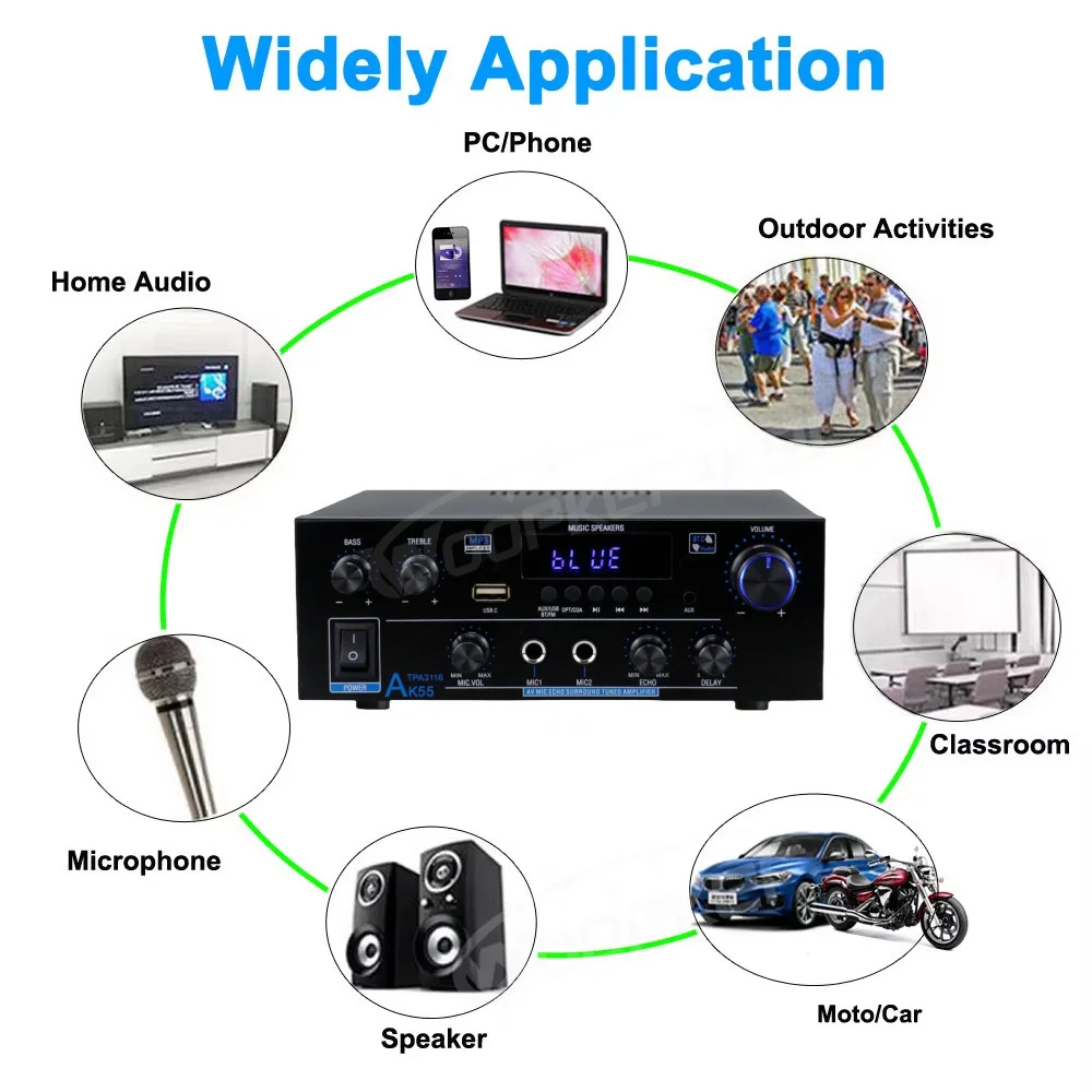 Woopker AK35/AK45/AK45 Pro/AK55 Digital Verstärker Bluetooth – Bild 4