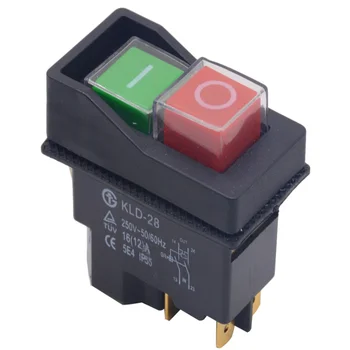 Wasserdichter IP55 Drucktaster Elektromagnetischer Schalter 4-polig AC250V 16(15)A Magnetstarter