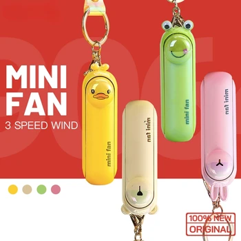 Niedlicher Mini-Ventilator Kipas, tragbar, handfaltbar, Nachttisch, Büro, USB-Aufladung, Akku, Tisch