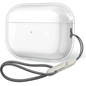 Klare, weiche TPU-Kopfhörerhülle mit Trageband für Airpods Pro 2 3, 2. Generation Air Pods 4 3 1 3. 2024 Gen