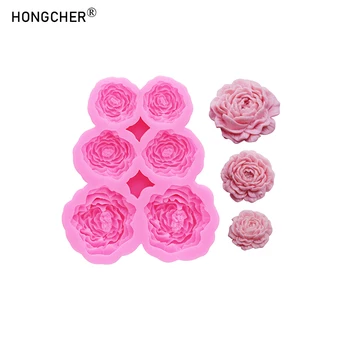 Pfingstrosen- & Rosen-Silikonformen für Harzschmuck, DIY, handgemachte Schokolade, Fondant-Kuchen