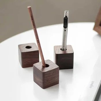 Kreativer Stifthalter aus Holz für Büro, Desktop-Aufbewahrung, Ornamente, minimalistische Einrichtung