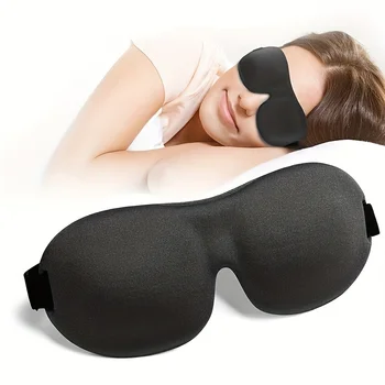 3D-konturierte Schlafmaske, 100 % lichtblockierende Augenmaske, ultraweiches, hautfreundliches Material