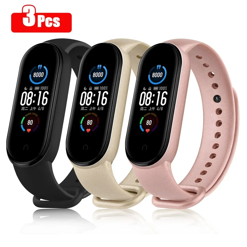 3 stücke Weiche Silikon Strap Für Xiaomi Mi Band 6 5 Amazfit